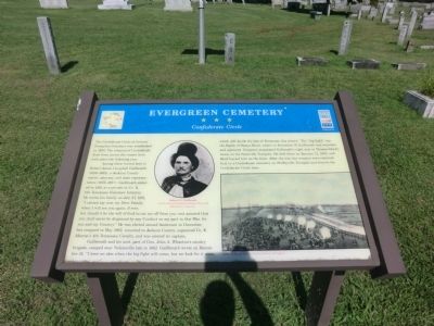 Evergreen Cemetery Marker. Click for full size. Evergreen Cemetery Marker image. Click for full size.