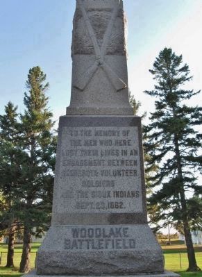 Wood Lake Battlefield State Monument. Click for full size. Wood Lake Battlefield State Monument image. Click for full size.