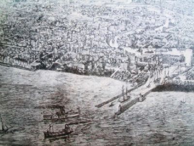 Illustration on The Racine Harbor Marker. Click for full size. Illustration on The Racine Harbor Marker image. Click for full size.