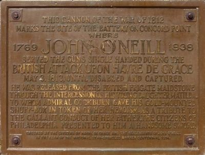 John O'Neill Cannon Monument image. Click for full size.