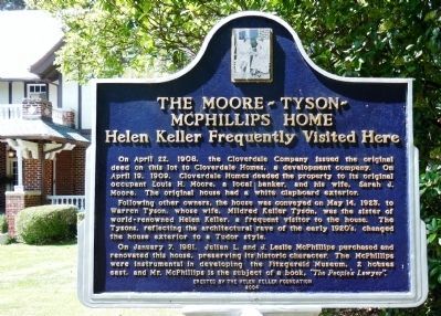 The Moore-Tyson-McPhillips Home marker image. Click for full size.