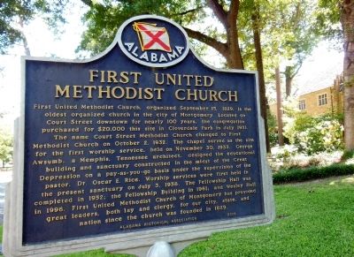 First United Methodist Church marker. Click for full size. First United Methodist Church marker image. Click for full size.
