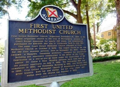 First United Methodist Church marker image. Click for full size.