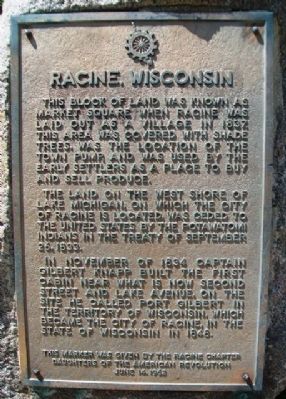 Racine, Wisconsin Marker. Click for full size. Racine, Wisconsin Marker image. Click for full size.