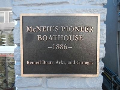 McNeils Pioneer Boathouse Marker image. Click for full size.