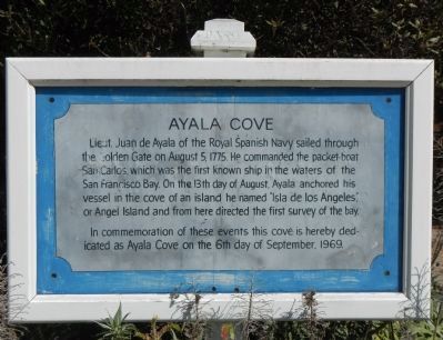 Ayala Cove Marker. Click for full size. Ayala Cove Marker image. Click for full size.