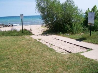 Pier and Boat Rails and Marker. Click for full size. Pier and Boat Rails and Marker image. Click for full size.