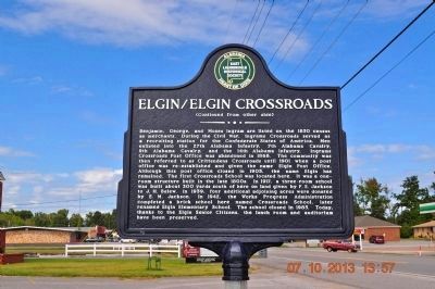 Elgin/Elgin Crossroads Marker (side 2) image. Click for full size.