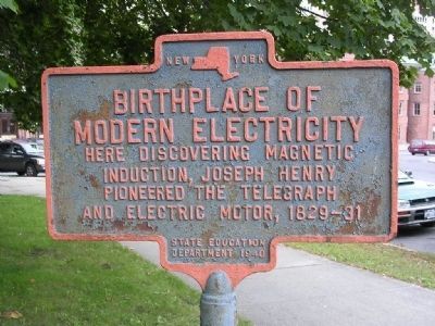 Birthplace of Modern Electricity Marker. Click for full size. Birthplace of Modern Electricity Marker image. Click for full size.