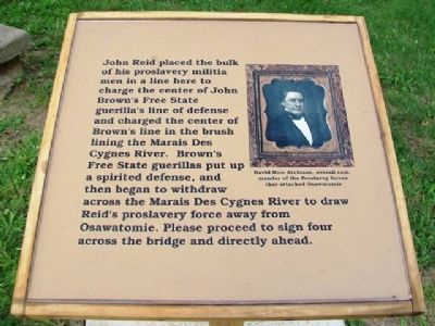 Battle of Osawatomie Marker. Click for full size. Battle of Osawatomie Marker image. Click for full size.
