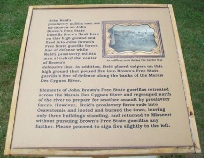 Battle of Osawatomie Marker. Click for full size. Battle of Osawatomie Marker image. Click for full size.