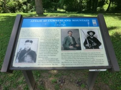 Affair at Cumberland Mountain Marker image. Click for full size.