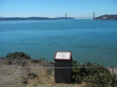 San Francisco Bay and the Golden Gate Bridge from the marker image. Click for full size.