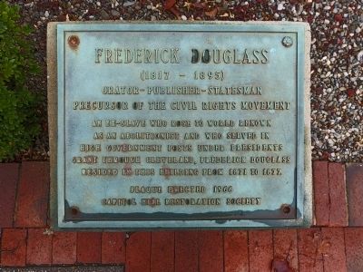 Frederick Douglass Marker. Click for full size. Frederick Douglass Marker image. Click for full size.