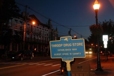 Throop Drug Store Marker. Click for full size. Throop Drug Store Marker image. Click for full size.
