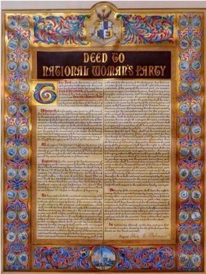Deed of the Old Brick Capitol to National Woman's Party by Alva Belmont image. Click for full size.