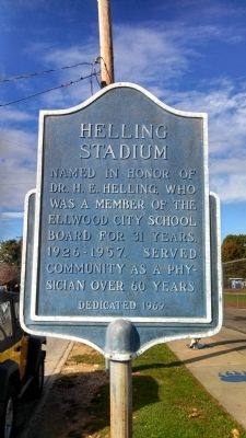 Helling Stadium Marker image. Click for full size.