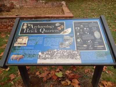 Archaeology at the Brick Quarters Marker. Click for full size. Archaeology at the Brick Quarters Marker image. Click for full size.