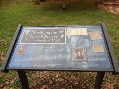 Northampton Slave Quarters and Archaeological Park Marker image. Click for full size.