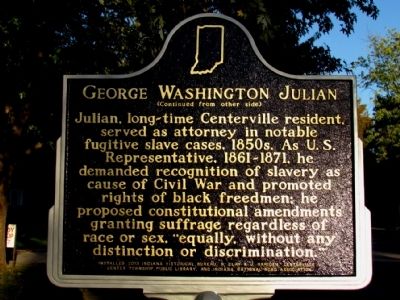 George Washington Julian Marker image. Click for full size.