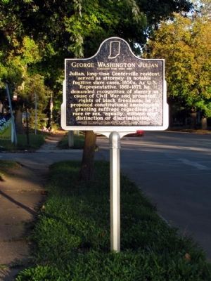 George Washington Julian Marker. Click for full size. George Washington Julian Marker image. Click for full size.