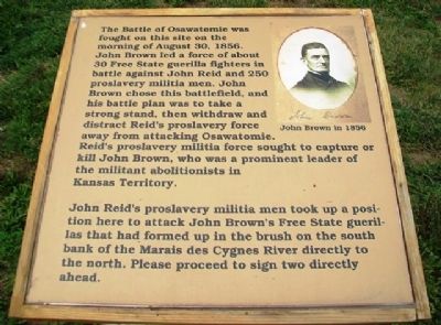 Battle of Osawatomie Marker image. Click for full size.