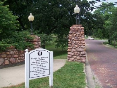 Site of the Battle of Osawatomie Marker image. Click for full size.