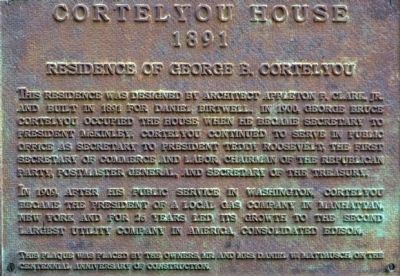 Cortelyou House Marker. Click for full size. Cortelyou House Marker image. Click for full size.