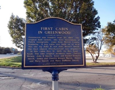 First Cabin in Greenwood Marker image. Click for full size.