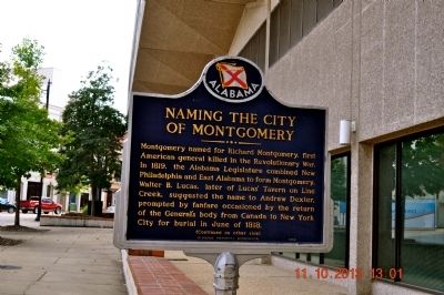 Naming the City of Montgomery Marker image. Click for full size.