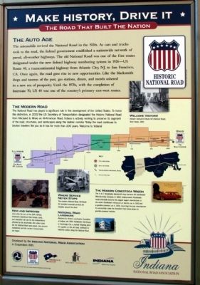 Historic National Road /<br>Make History, Drive It Marker. Click for full size. Historic National Road /<br>Make History, Drive It Marker image. Click for full size.