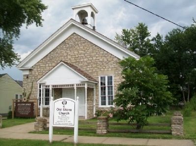 Old Stone Church and Marker. Click for full size. Old Stone Church and Marker image. Click for full size.
