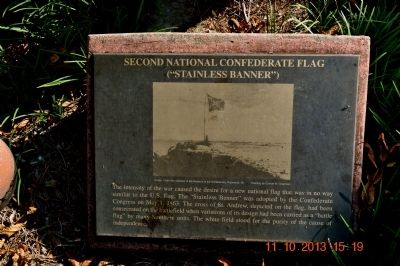 Second National Confederate Flag Marker. Click for full size. Second National Confederate Flag Marker image. Click for full size.