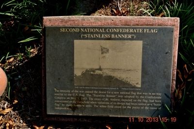 Second National Confederate Flag Marker image. Click for full size.