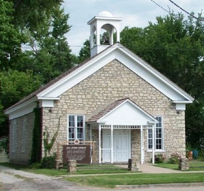 Old Stone Church and Marker. Click for full size. Old Stone Church and Marker image. Click for full size.