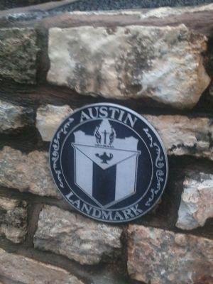 City of Austin Landmark sign on the marker. image. Click for full size.