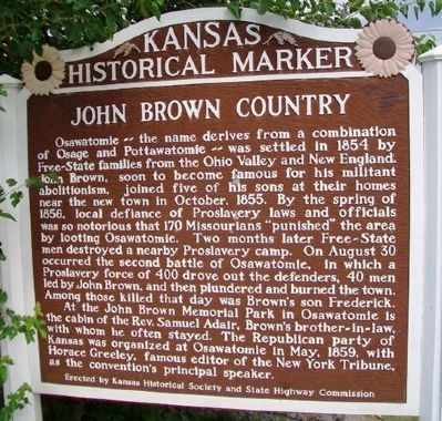 John Brown Country Marker. Click for full size. John Brown Country Marker image. Click for full size.