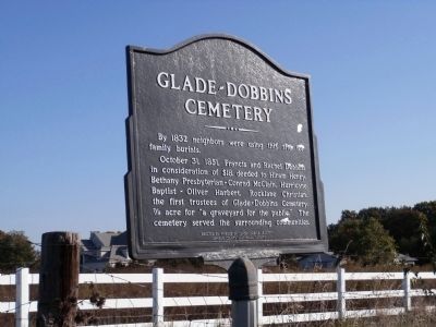 Glade-Dobbins Cemetery Marker image. Click for full size.