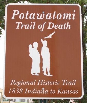 The Potawatomi Trail of Death Sign image. Click for full size.
