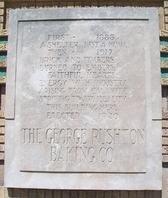 The George Rushton Baking Company Marker image. Click for full size.