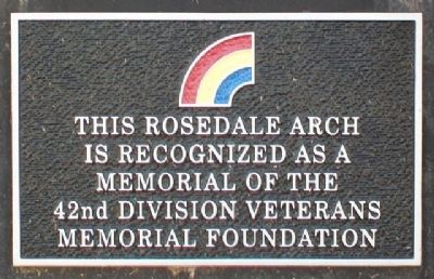 Rosedale Memorial Arch 42nd Division Marker image. Click for full size.