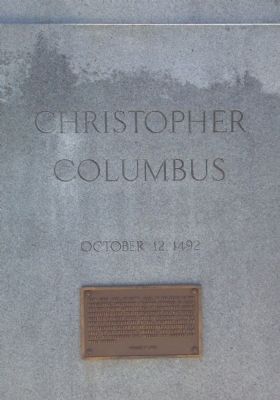 Christopher Columbus Marker Front Detail image. Click for full size.
