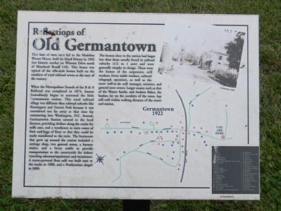 "Reflections of Old Germantown" Marker. Click for full size. "Reflections of Old Germantown" Marker image. Click for full size.