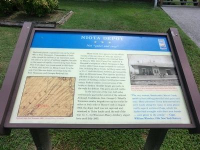 Niota Depot Marker. Click for full size. Niota Depot Marker image. Click for full size.