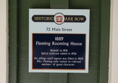 Fleming Rooming House Marker. Click for full size. Fleming Rooming House Marker image. Click for full size.