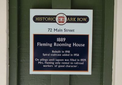 Fleming Rooming House Marker image. Click for full size.