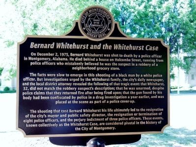 Bernard Whitehurst and the Whitehurst Case marker (side 1) image. Click for full size.