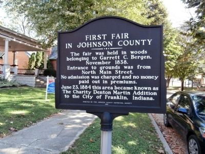 First Fair in Johnson County Marker image. Click for full size.