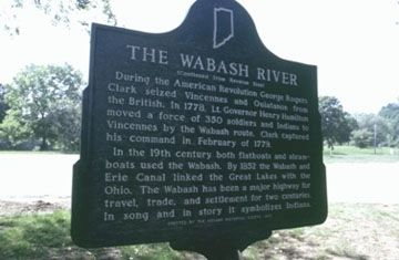 The Wabash River Marker. Click for full size. The Wabash River Marker image. Click for full size.