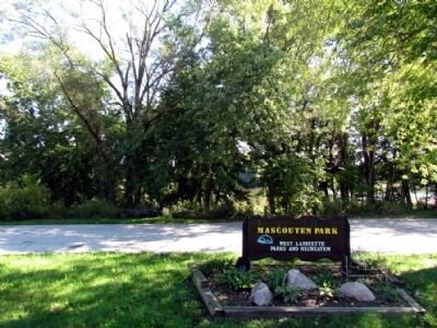 Entry Sign for Mascouten Park and Boat Landing. Click for full size. Entry Sign for Mascouten Park and Boat Landing image. Click for full size.